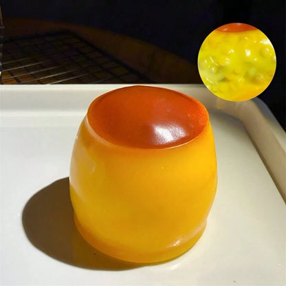 1PC-Crispy Caramel Pudding, Petal Sequin Filling, Toy Stress Relief Venting Crispy Pudding, Suitable For Teenagers, ASMR Sound-Controlled Toy, Adult Stress Relief, Emotional Healing Toy, Squeeze Toy-H