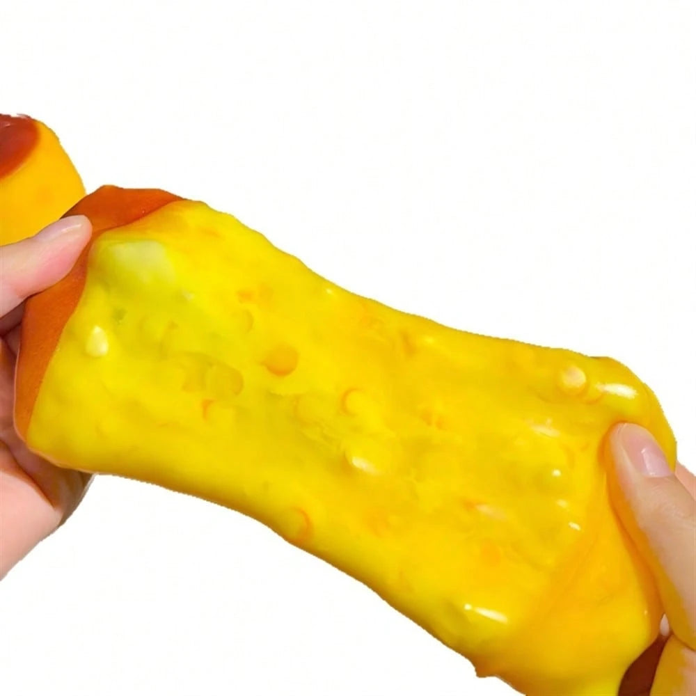 1PC-Crispy Caramel Pudding, Petal Sequin Filling, Toy Stress Relief Venting Crispy Pudding, Suitable For Teenagers, ASMR Sound-Controlled Toy, Adult Stress Relief, Emotional Healing Toy, Squeeze Toy-H
