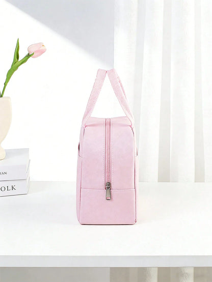 1pc Customized Embroidered Lunch Bag, Suitable For Students, Middle/High School/College And Office Workers. Suitable For Campus, Workplace, Business Events, Commuting, Outdoor Activities, Travel And G