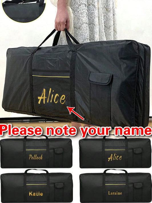 1pc Customized Keyboard Bag M MBAT Waterproof Oxford Fabric Personalized Custom Name Initial A To Z Letter Pattern Electronic Organ Bag Personal Tailor Case Cover For 61 Keys Keyboard Piano Musical In