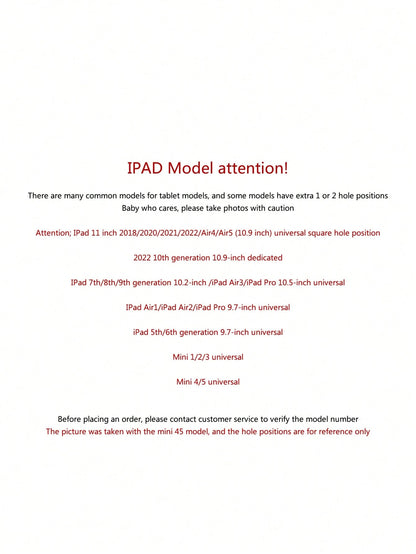 1pc Cute Cat Design Protective Case Compatible With 7/8/9, 2022 Air 5/4/3 9th Gen 10.2", Pro 11", Mini 7, New Air 6,/A7/8/9