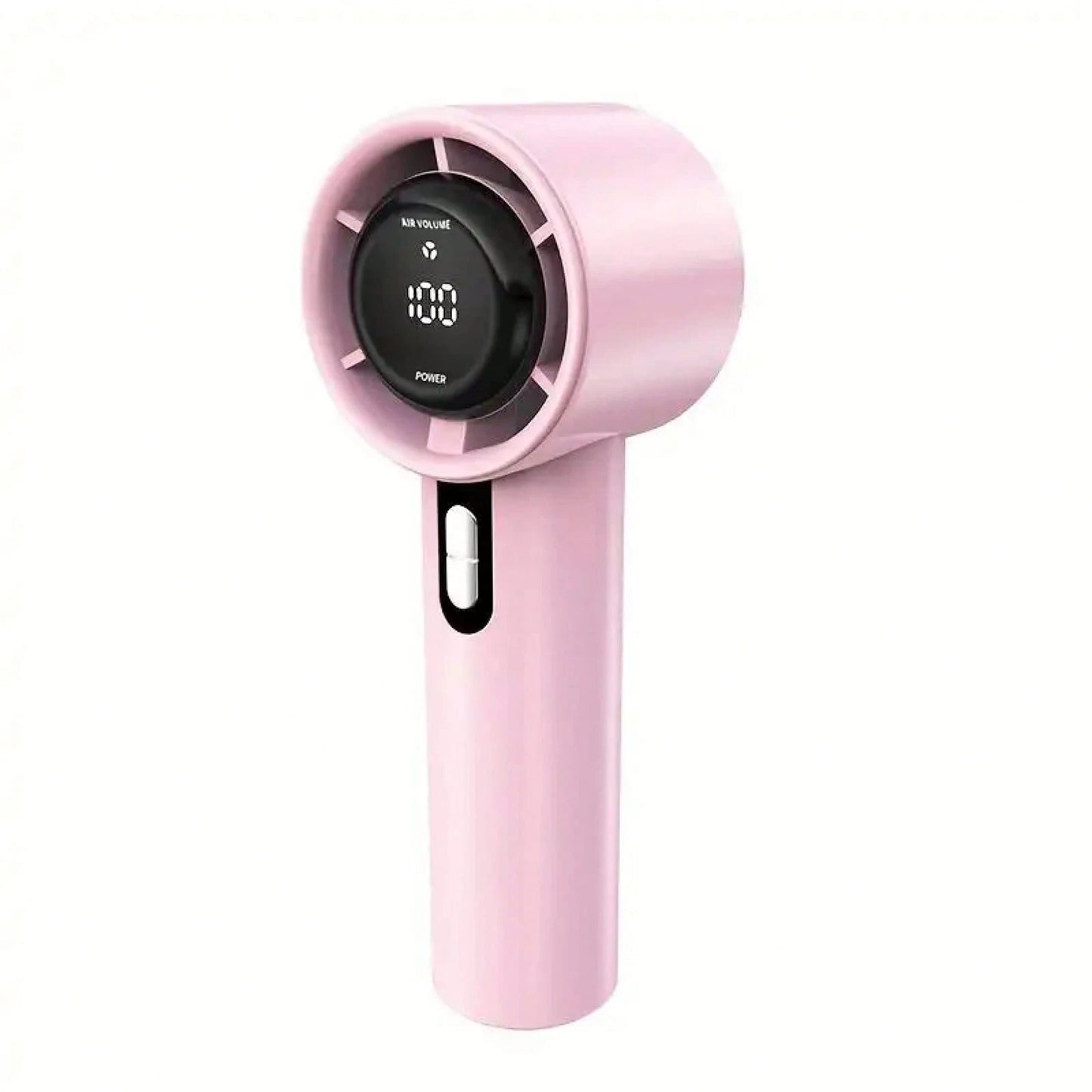 1pc Cute Pink GMOX Portable Personal Fan, Digital Display Adjustable Speed Mini Handheld Fan, Summer Pocket Cooling Fan For Women Office Outdoor Daily Use