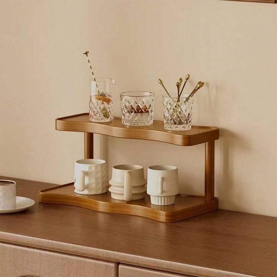1pc Desktop Storage Rack, Multi-Layer Countertop Organizer For Tea Cups, Water Cups, Coffee Cups, And Tea Sets