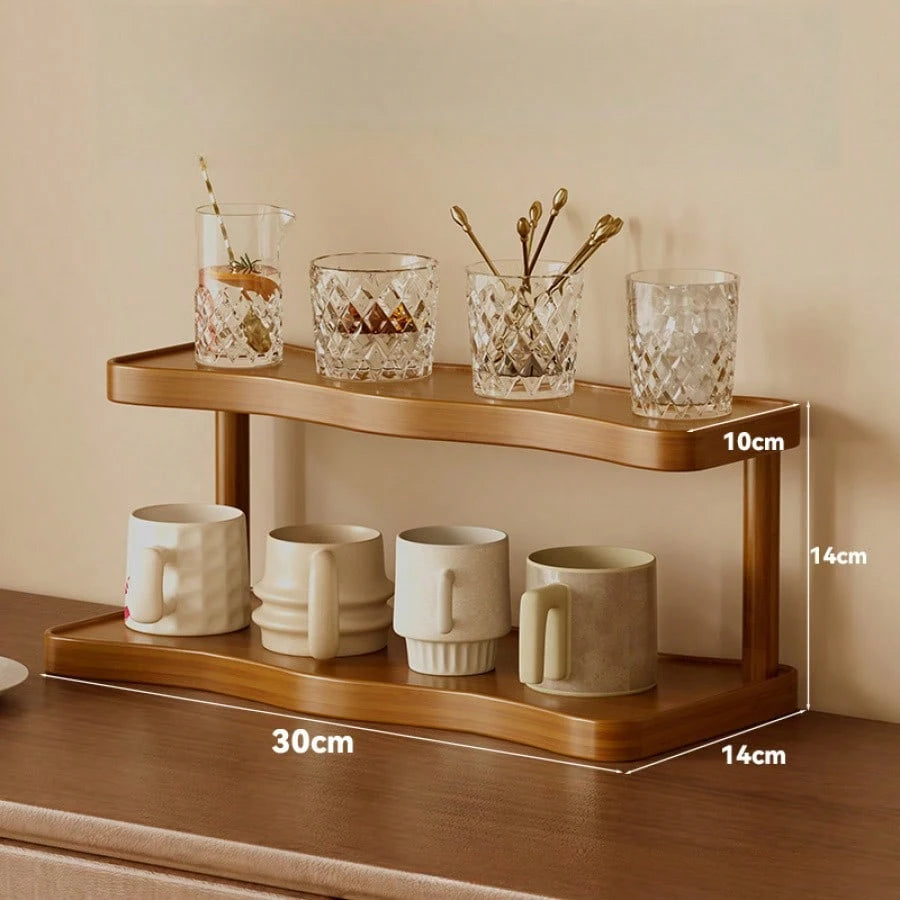 1pc Desktop Storage Rack, Multi-Layer Countertop Organizer For Tea Cups, Water Cups, Coffee Cups, And Tea Sets