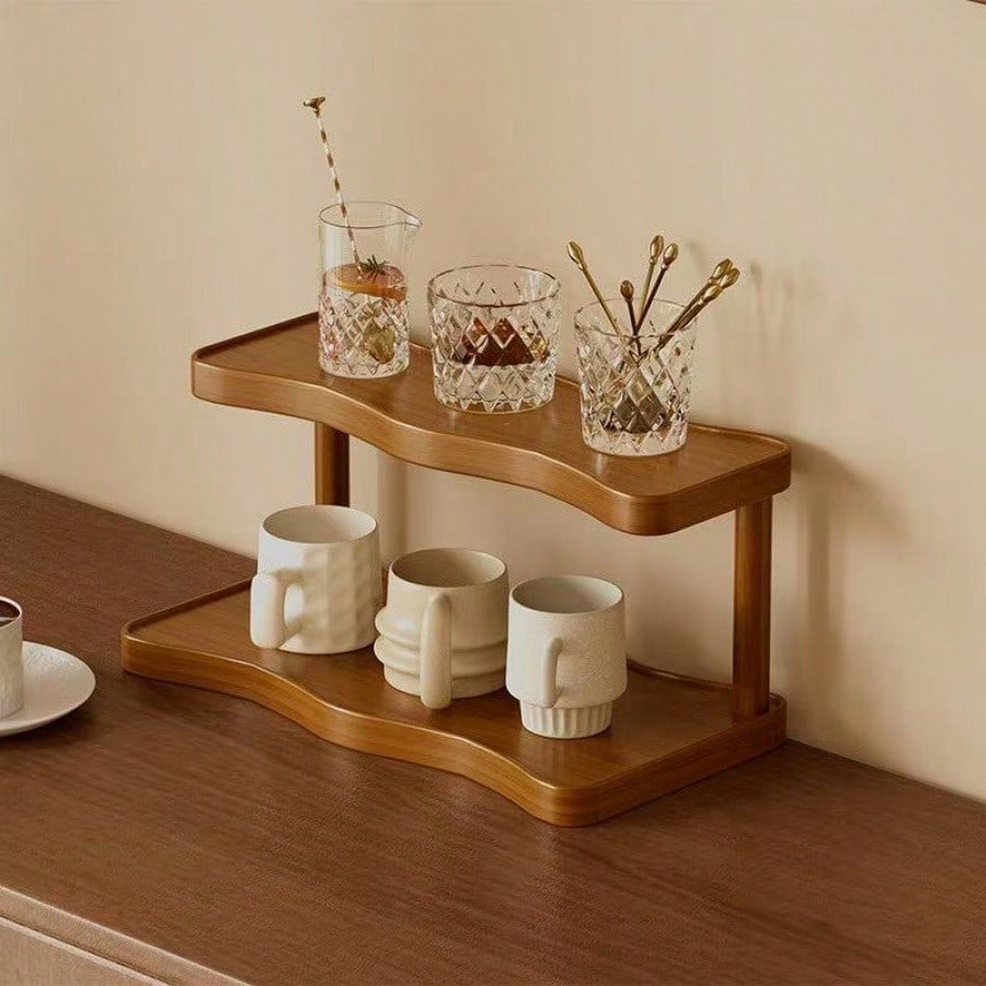 1pc Desktop Storage Rack, Multi-Layer Countertop Organizer For Tea Cups, Water Cups, Coffee Cups, And Tea Sets