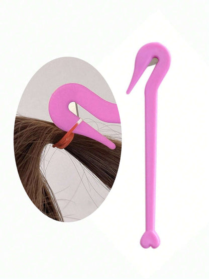 1pc Disposable Rubber Band Cutter, Easily Cut Hair Ties, Prevent Hair Pulling And Scalp Damage (Purple), Suitable For Hair Salons, Beauty Parlors, Travel And Other Occasions, Ideal Choice For Hair Car