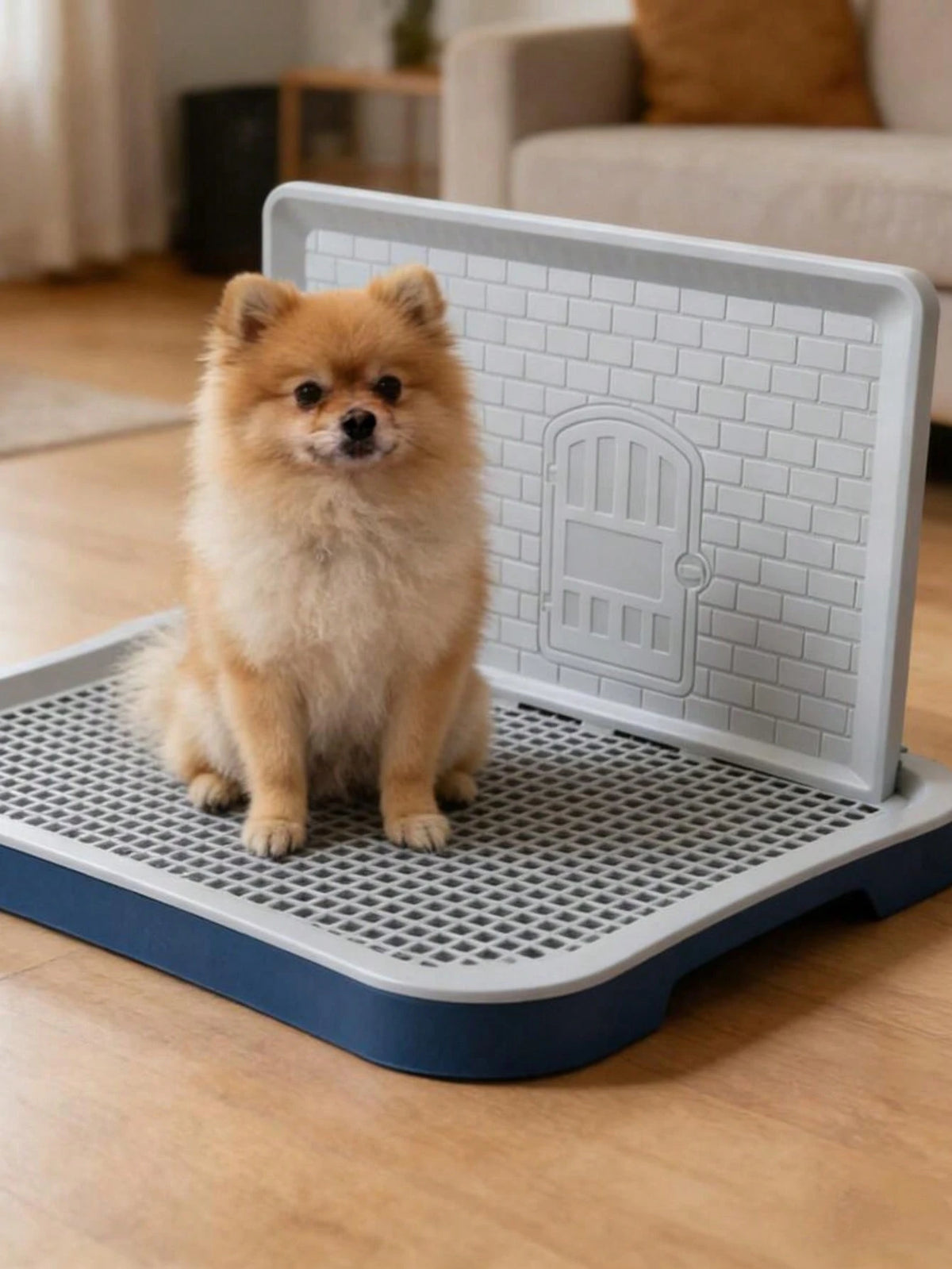 1pc Dog & Cat Potty Training System With Splash Guard- Large Silicone & PP Pee Pad Holder For Small To Medium Breeds, Easy- Clean, Indoor Urine Holder For Puppies, Non- Slip Legs, Pet Training Toilet