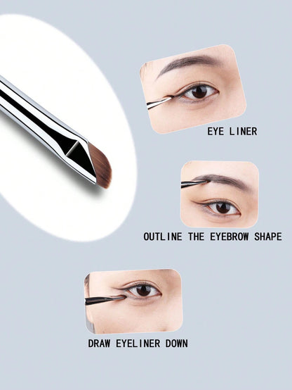 1pc Dual Ended Eyeliner Brush/Fine Detail Shader Brush/Eyeshadow Blending Brush, Angled Brow Brush,Eyebrow Brush,Eyeshadow Brush,Spoolie,Spoolie Brush,Giveaways