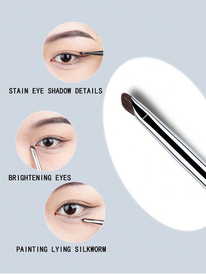 1pc Dual Ended Eyeliner Brush/Fine Detail Shader Brush/Eyeshadow Blending Brush, Angled Brow Brush,Eyebrow Brush,Eyeshadow Brush,Spoolie,Spoolie Brush,Giveaways
