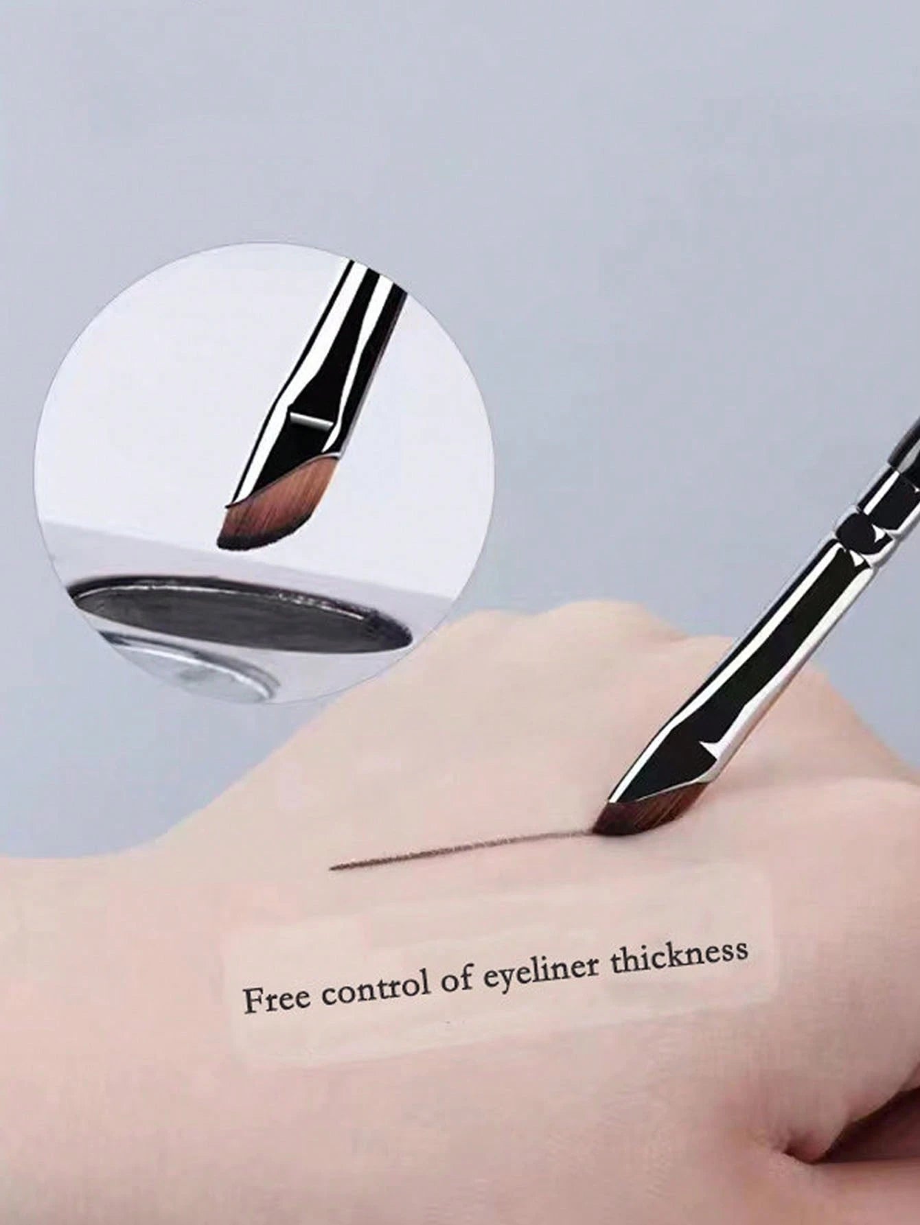 1pc Dual Ended Eyeliner Brush/Fine Detail Shader Brush/Eyeshadow Blending Brush, Angled Brow Brush,Eyebrow Brush,Eyeshadow Brush,Spoolie,Spoolie Brush,Giveaways