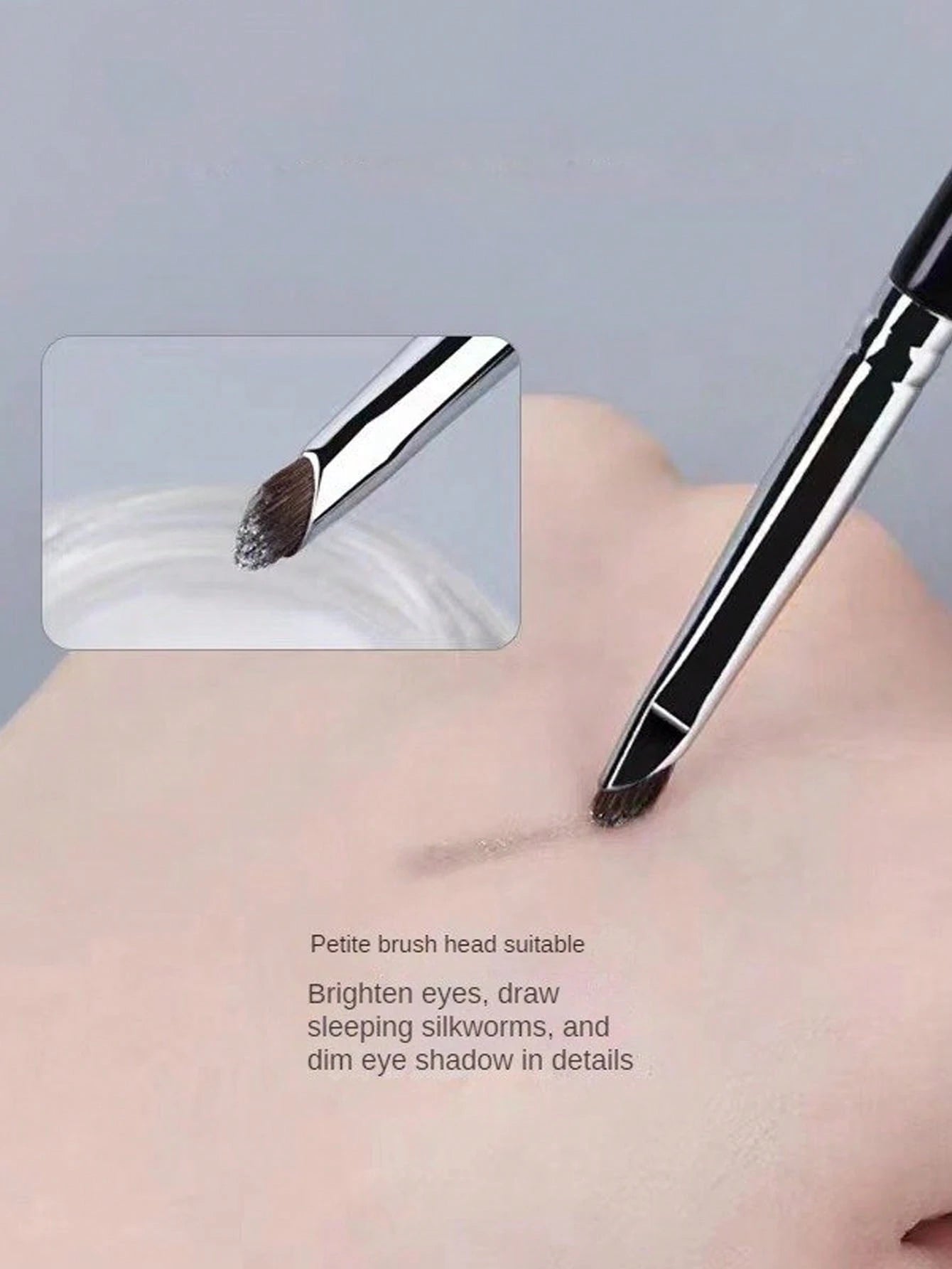 1pc Dual Ended Eyeliner Brush/Fine Detail Shader Brush/Eyeshadow Blending Brush, Angled Brow Brush,Eyebrow Brush,Eyeshadow Brush,Spoolie,Spoolie Brush,Giveaways