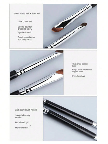 1pc Dual Ended Eyeliner Brush/Fine Detail Shader Brush/Eyeshadow Blending Brush, Angled Brow Brush,Eyebrow Brush,Eyeshadow Brush,Spoolie,Spoolie Brush,Giveaways