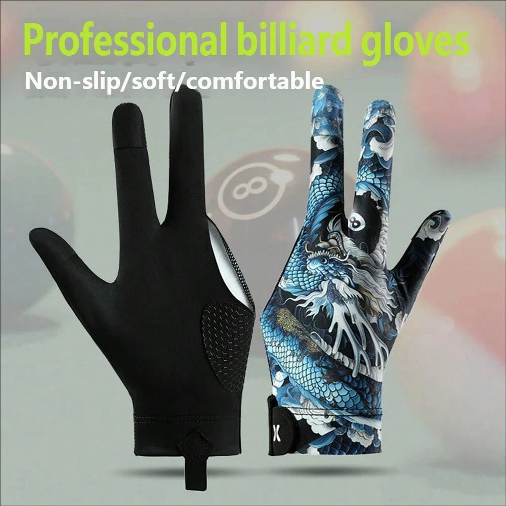 1pc Durable Anti-Slip Breathable Three-Finger Snooker/Pool Training Glove
