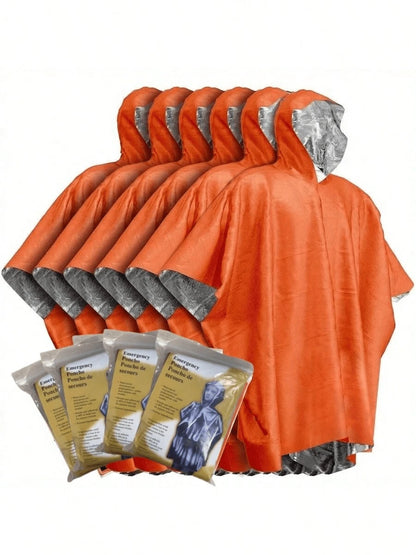 1pc Emergency Thermal Blanket, Double-Sided Insulation Rain Poncho, Heat-Reflecting Survival Blanket, Outdoor Camping Gear, Camping Equipment, Camping Essentials