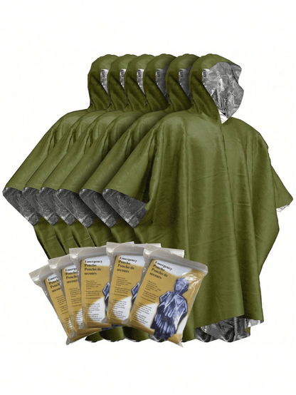 1pc Emergency Thermal Blanket, Double-Sided Insulation Rain Poncho, Heat-Reflecting Survival Blanket, Outdoor Camping Gear, Camping Equipment, Camping Essentials