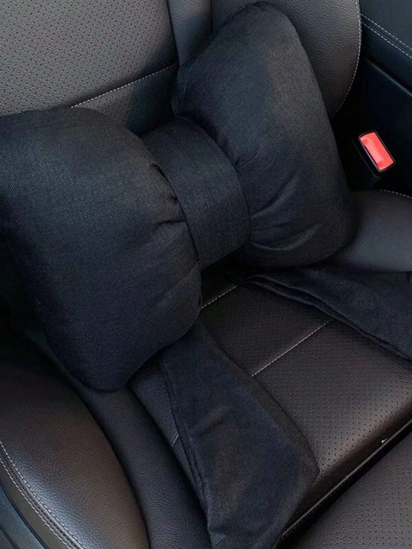 1pc Ergonomic Car Headrest Lumbar Neck Pillow- Comfortable Polyester Material, Enhances Driving Experience, Car Pillow, Women's Car Accessory