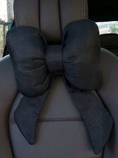 1pc Ergonomic Car Headrest Lumbar Neck Pillow- Comfortable Polyester Material, Enhances Driving Experience, Car Pillow, Women's Car Accessory