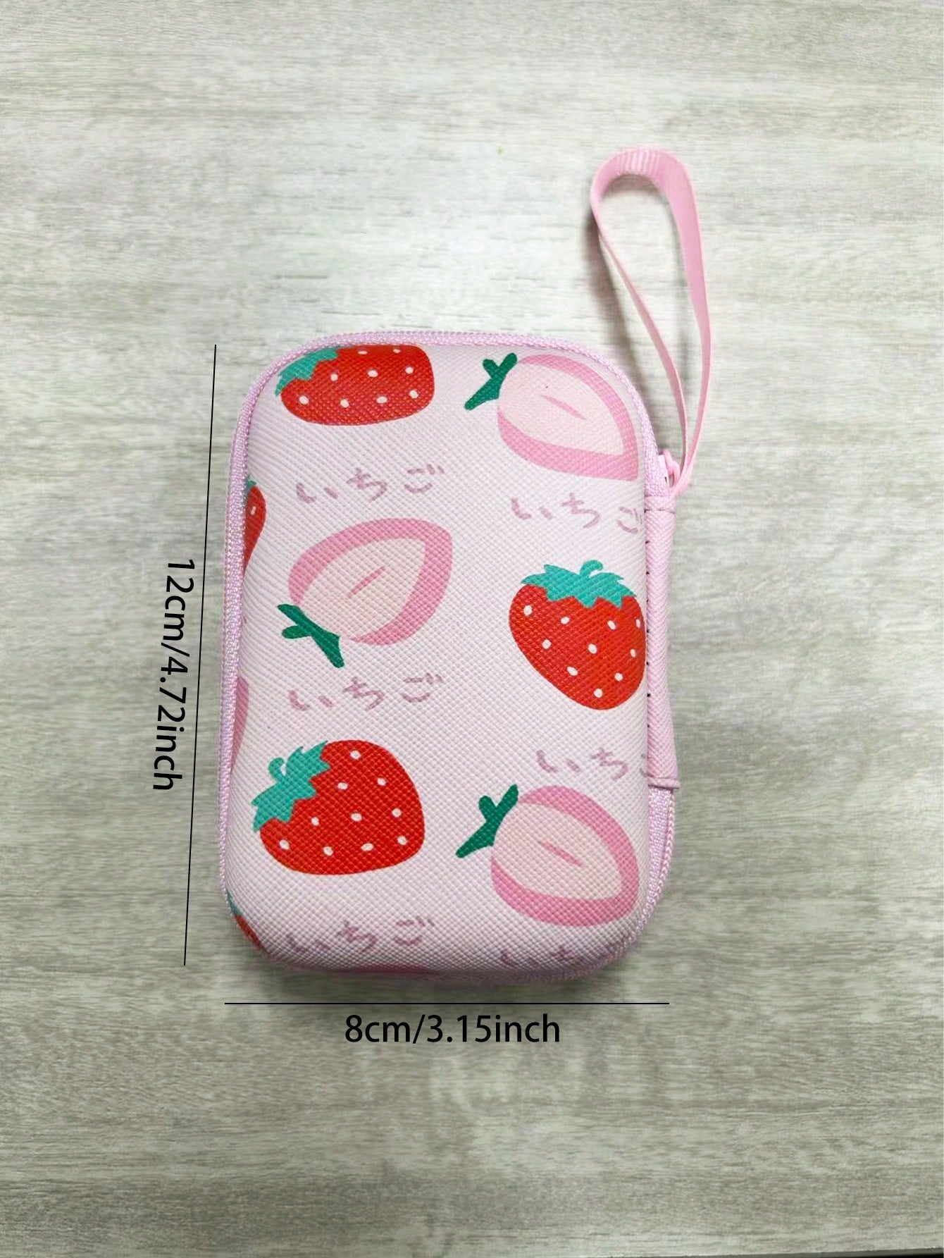 1pc EVA Material Cute Fruit Pattern Zipper Earphone Case, Interesting Design Charger Storage Box, Suitable For AirPods, Bluetooth Headphones, Cables, USB Drives And Other Small Electronics, Anti-Drop