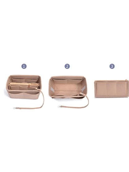 1pc Extra Large/Large/Medium/Small Multi-Functional High Capacity Felt Cloth Inner Liner Bag, Large Capacity Makeup Bag, Felt Bag, Detachable Minimalist Organizer Bag