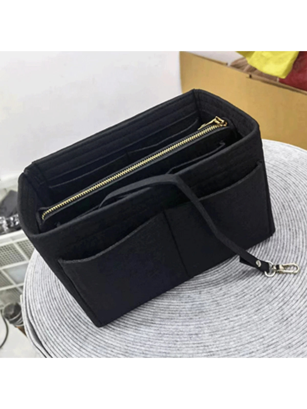 1pc Extra Large/Large/Medium/Small Multi-Functional High Capacity Felt Cloth Inner Liner Bag, Large Capacity Makeup Bag, Felt Bag, Detachable Minimalist Organizer Bag