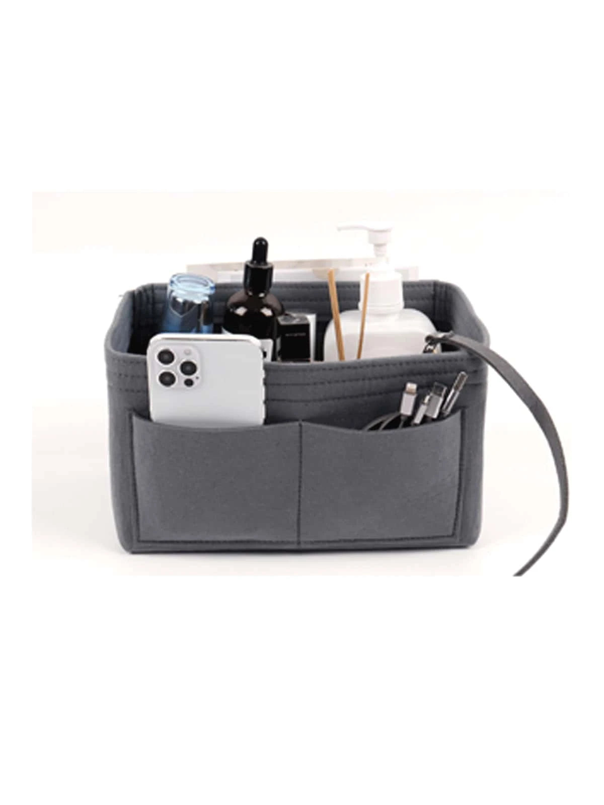 1pc Extra Large/Large/Medium/Small Multi-Functional High Capacity Felt Cloth Inner Liner Bag, Large Capacity Makeup Bag, Felt Bag, Detachable Minimalist Organizer Bag