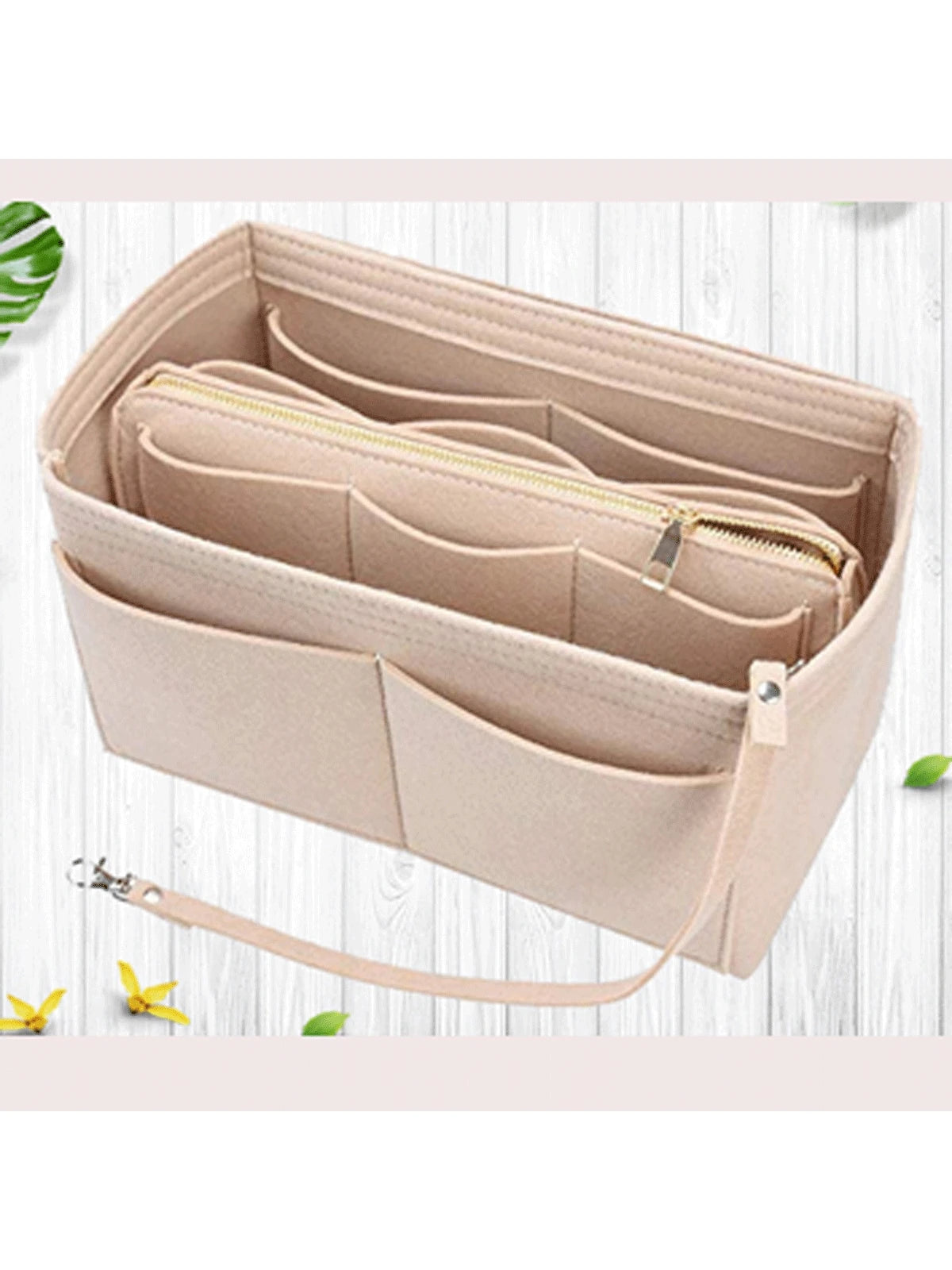1pc Extra Large/Large/Medium/Small Multi-Functional High Capacity Felt Cloth Inner Liner Bag, Large Capacity Makeup Bag, Felt Bag, Detachable Minimalist Organizer Bag