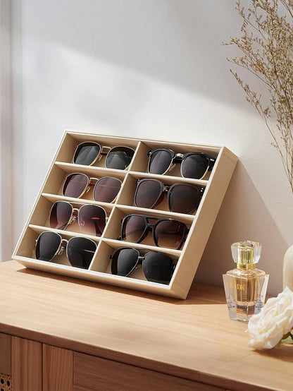 1pc Fashion Glasses Storage Tray, Fashion Glasses Storage Box, Drawer Organizer Box, Stackable Display Box, 3 Colors Available, Anti-Scratch Soft Lining, Suitable For Earrings, Necklaces, Bracelets, R