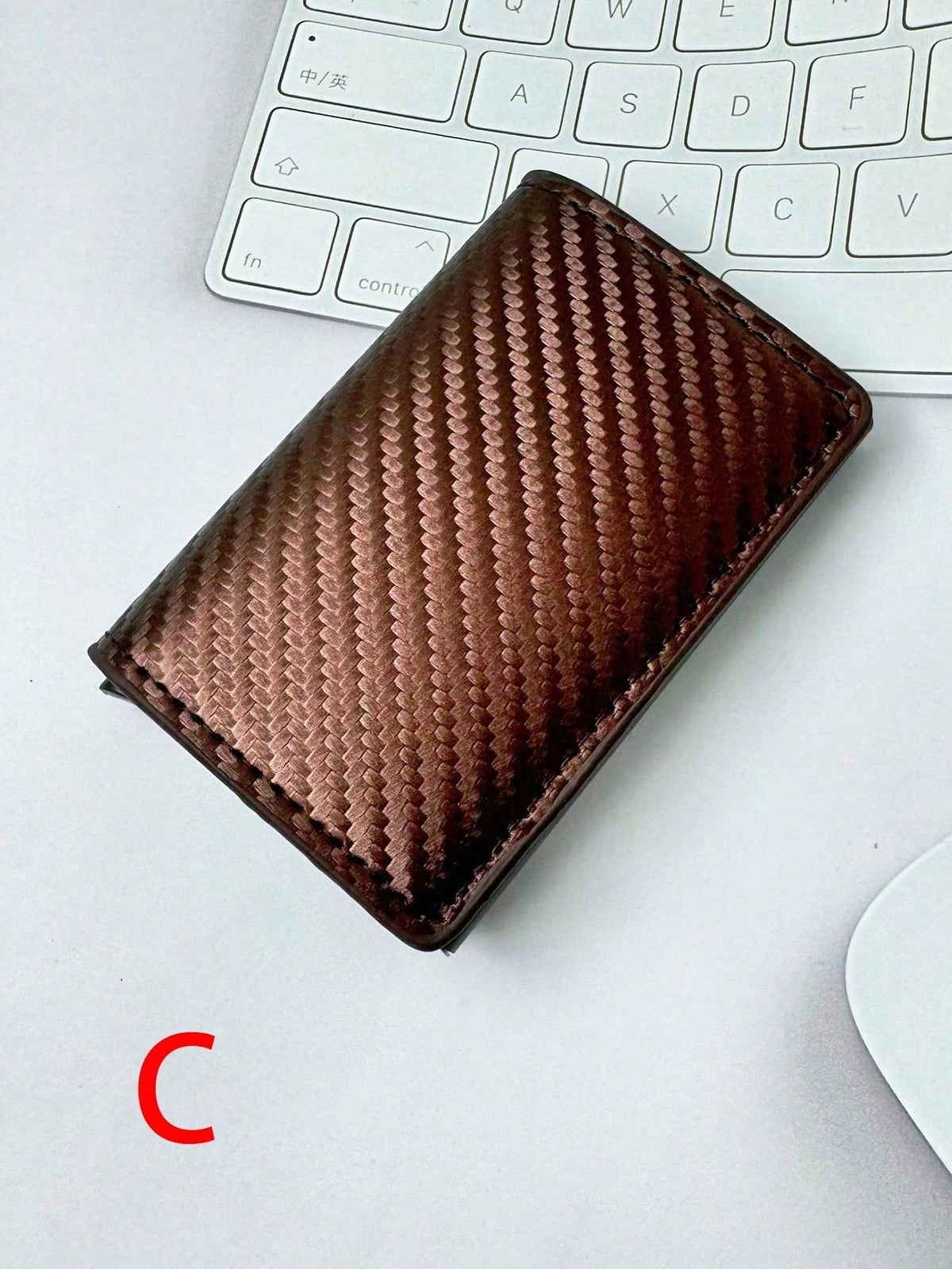 1pc Fashion Men's Wallet 3 Colors Carbon Fiber Card Holder Automatic Pop-Up Aluminum Alloy RFID Card Holder,Wallet For Men