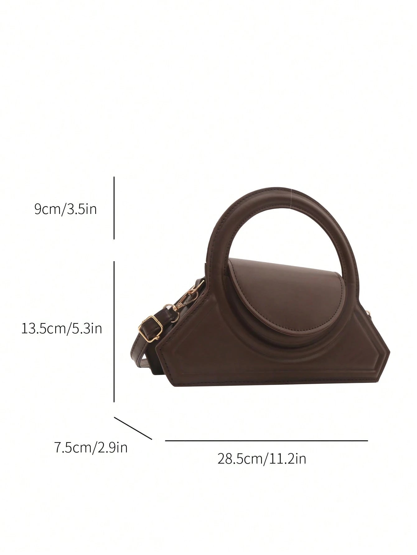 1pc Fashionable Round Handbag, Solid Color Minimalist Crossbody Bag, Women Shopping Tote
