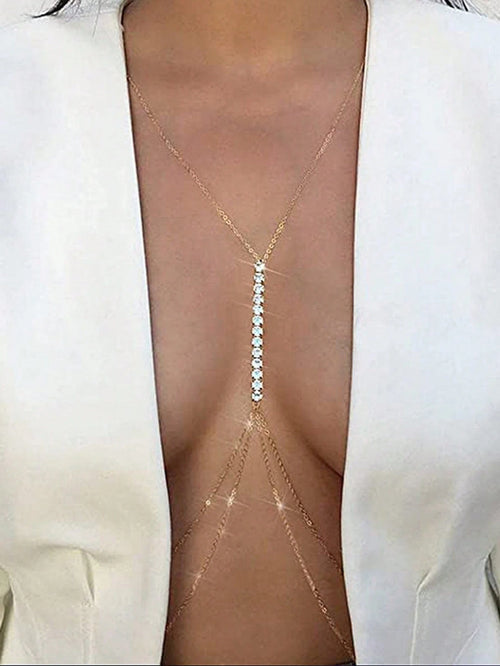 1pc Fashionable Sequin Disc Body Chain Bikini Accessory For Women