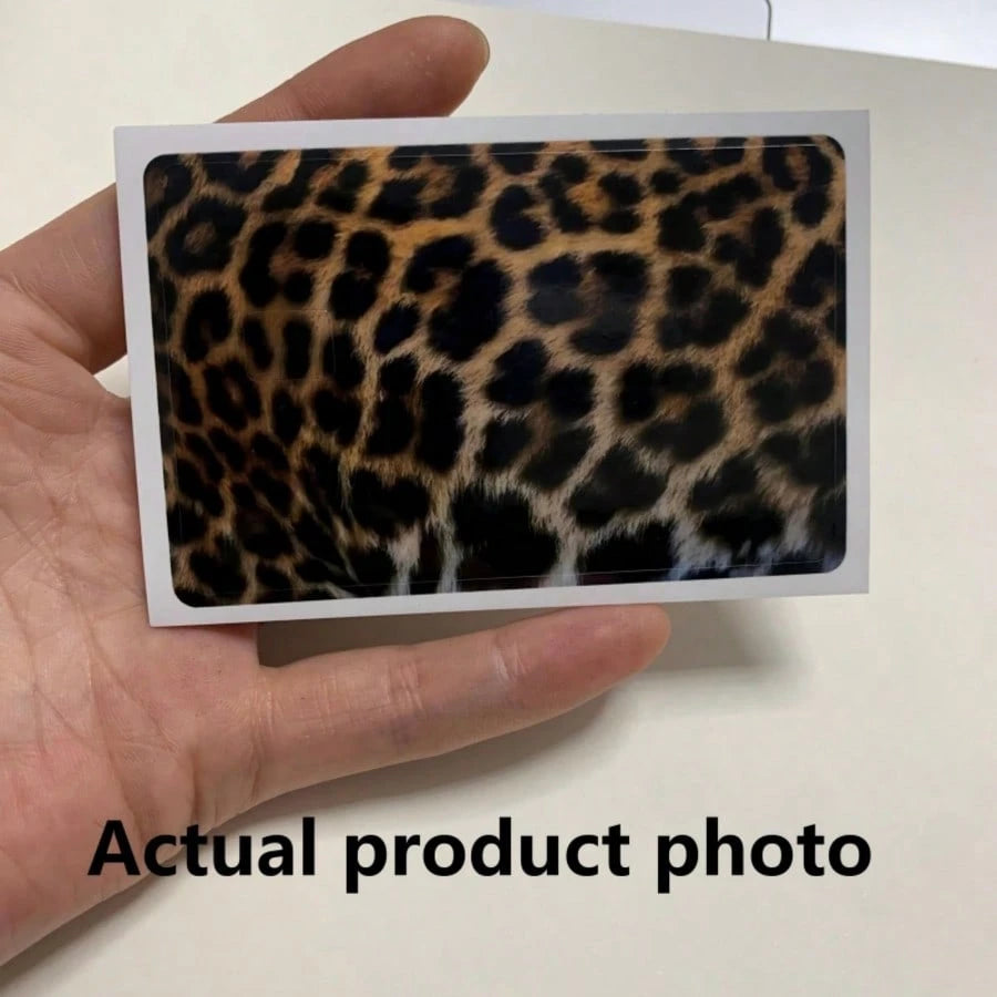 1pc Faux Leopard Print Credit Card Sticker, High-End DIY Sticker, Same As Makeup Blogger, Must-Have For Leopard Print Lovers, Decorate Transit Card, Student ID, Credit Card (Self-Adhesive)