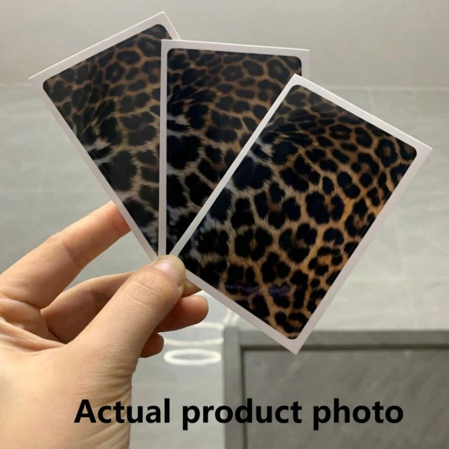 1pc Faux Leopard Print Credit Card Sticker, High-End DIY Sticker, Same As Makeup Blogger, Must-Have For Leopard Print Lovers, Decorate Transit Card, Student ID, Credit Card (Self-Adhesive)