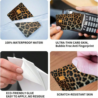 1pc Faux Leopard Print Credit Card Sticker, High-End DIY Sticker, Same As Makeup Blogger, Must-Have For Leopard Print Lovers, Decorate Transit Card, Student ID, Credit Card (Self-Adhesive)