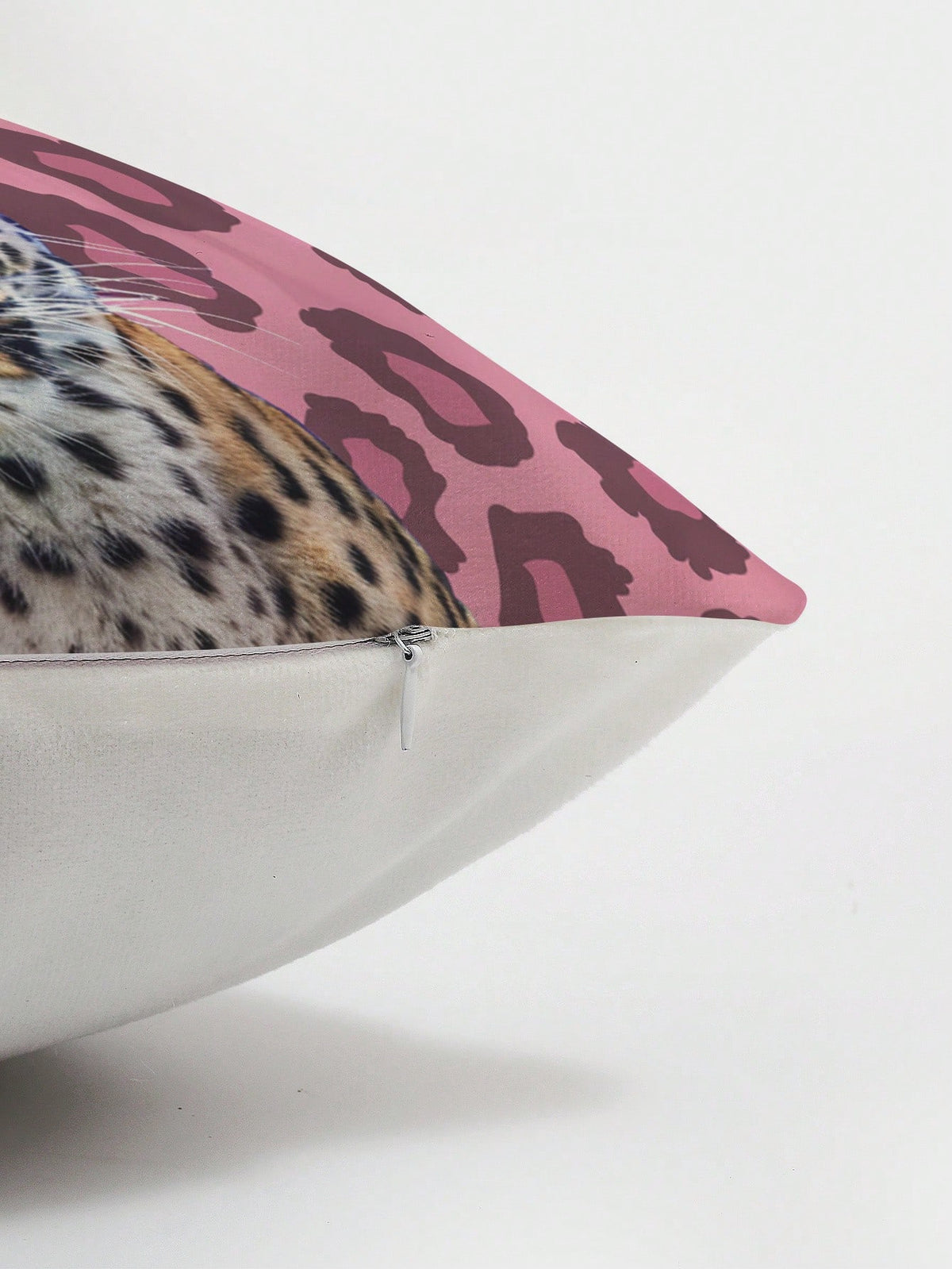 1pc Floral Leopard Pattern Single-Side Printed Pillow Cover, Home Decorative Pillow Case, No Filling