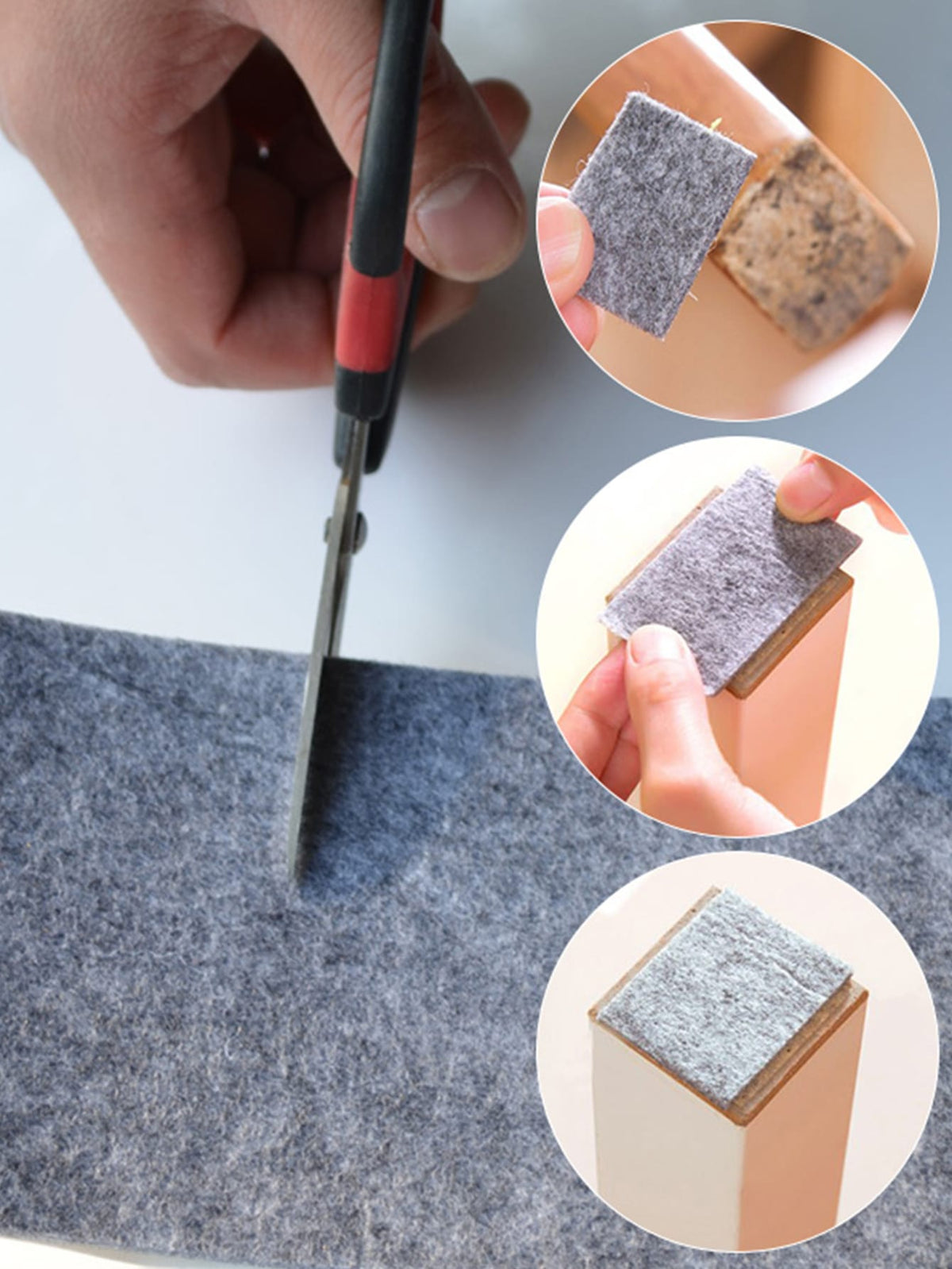 1pc Furniture Leg Pad Anti Slip Mat Floor Scratch Protector Self Adhesive Furniture Feet Cover Sofa Chair Table Cabinet