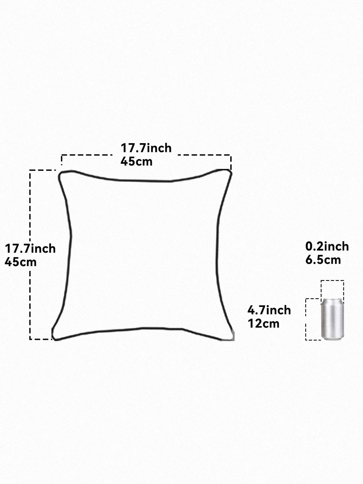 1pc Geometric Grid Pillow Cover, No Pillow Insert
