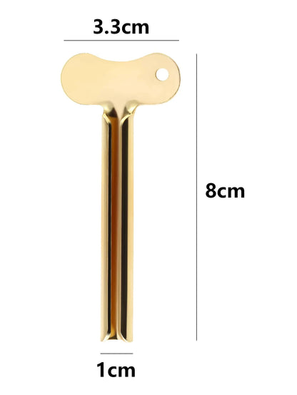 1pc Gold Stainless Steel Toothpaste Squeezer, Suitable For Hand Cream, Ointment, And Aluminum Tubes Toothpaste Home Bathroom Decor Fall Decor Back To School