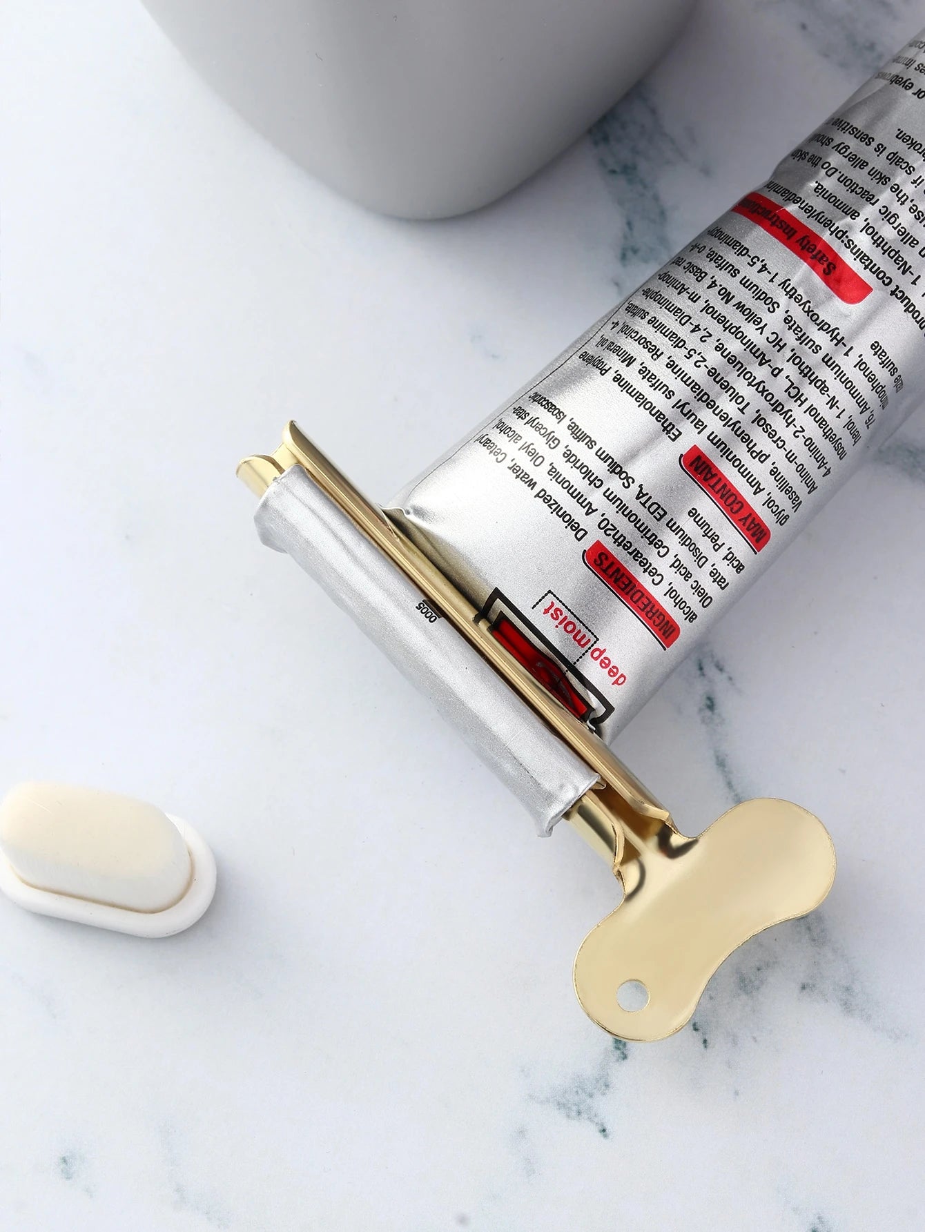 1pc Gold Stainless Steel Toothpaste Squeezer, Suitable For Hand Cream, Ointment, And Aluminum Tubes Toothpaste Home Bathroom Decor Fall Decor Back To School
