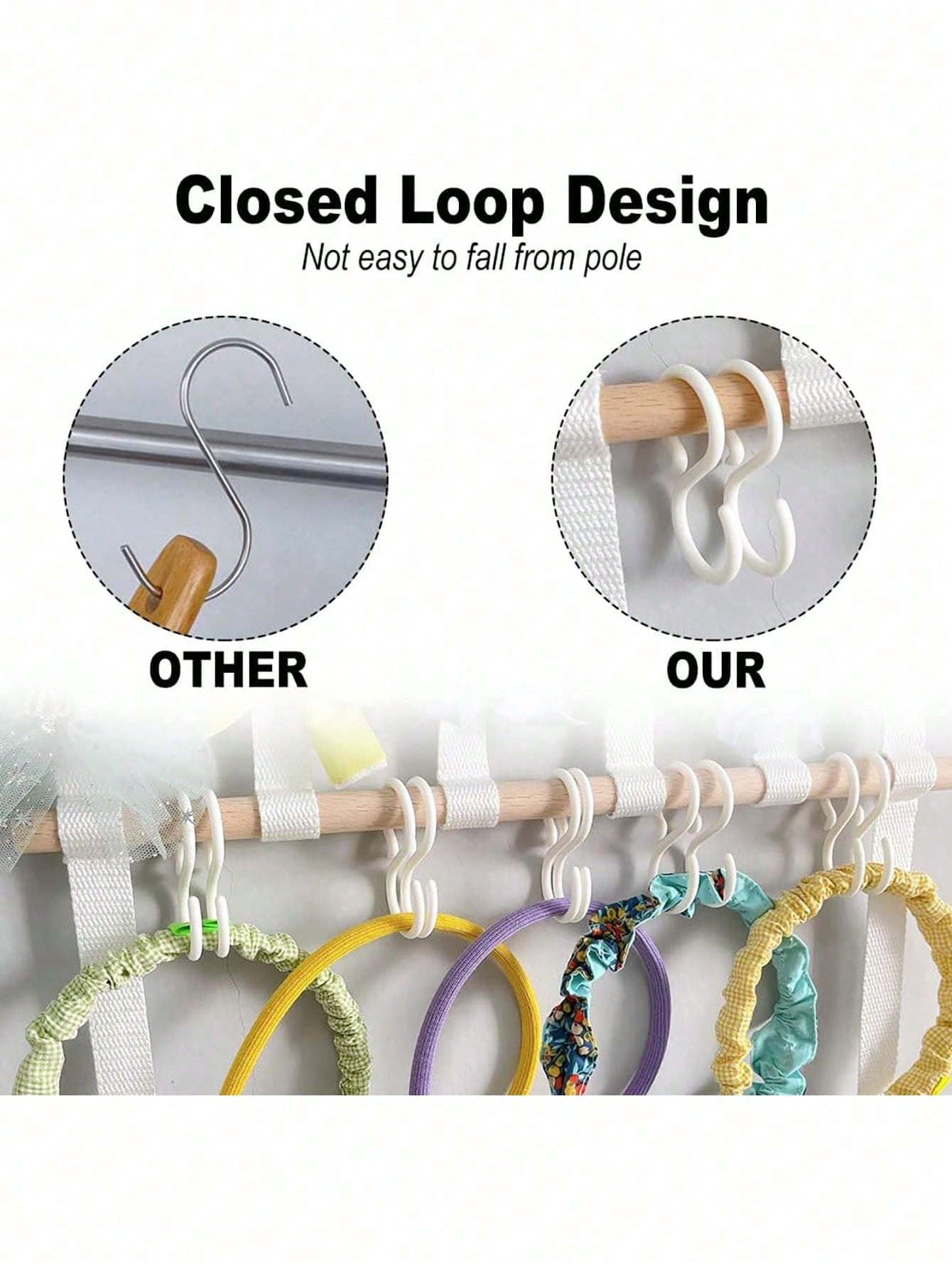 1pc Hair Accessory Organizer Rack, Hair Band Holder, Suitable For Girls, With Hooks To Store Hair Clips, Hair Bands, Hair Accessories, Can Be Hung On Wall, Ideal For Decorating Baby Room, Nursery, Gir