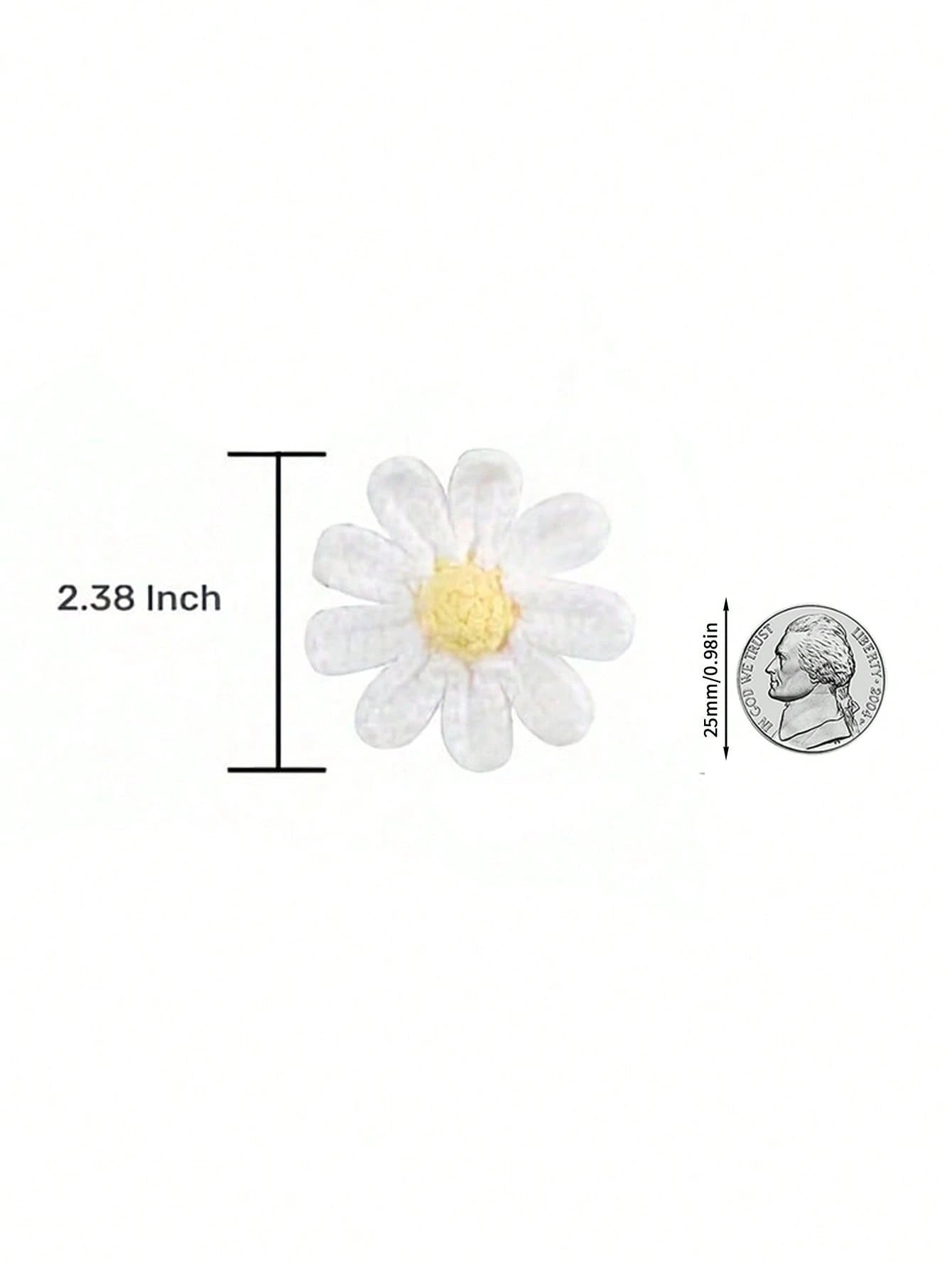 1PC Handmade Woven Daisy Pendant Lightweight Elegant Rearview Mirror Hanging Ornament Decorative Decor For Car Interior Daily Holiday Party Vehicle Aesthetic Gift Accessory