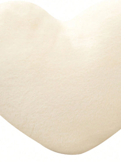 1pc Heart-Shaped Throw Pillow, Suitable For School Bedding, Dorm Decor, Living Room Sofa, Bedroom, Soft & Comfortable Decorative Cushion