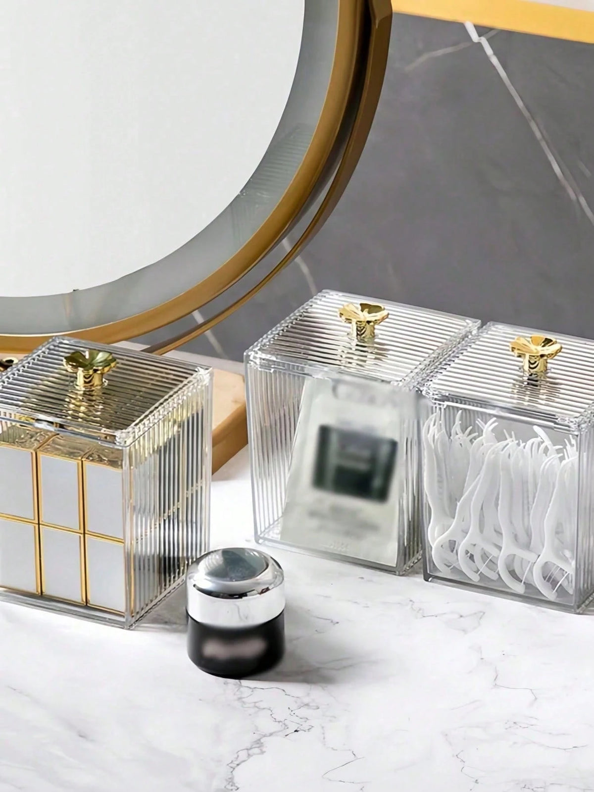 1pc High Transparency Sealed Dust-Proof Waterproof Stackable Acrylic Cosmetic Storage Box, Suitable For Lipstick, Hair Accessories, Makeup Tools, Skincare Products, Jewelry, Ideal For Bathroom, Dorm