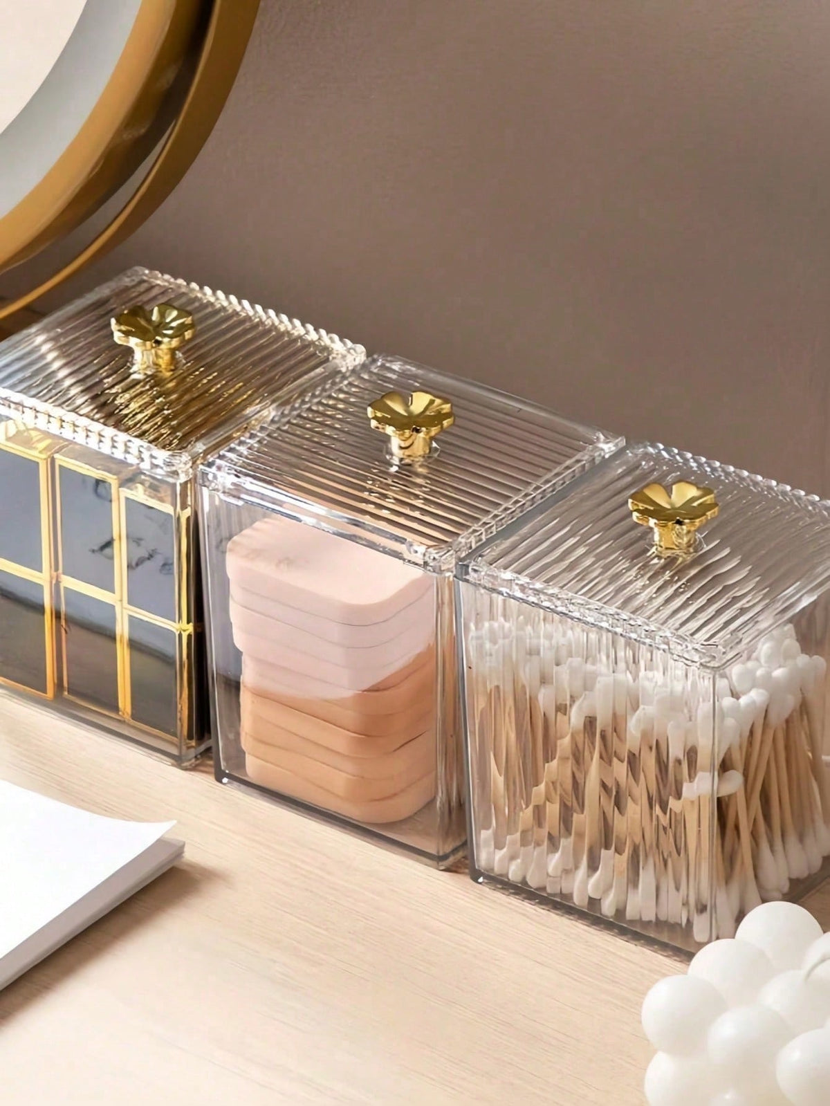 1pc High Transparency Sealed Dust-Proof Waterproof Stackable Acrylic Cosmetic Storage Box, Suitable For Lipstick, Hair Accessories, Makeup Tools, Skincare Products, Jewelry, Ideal For Bathroom, Dorm