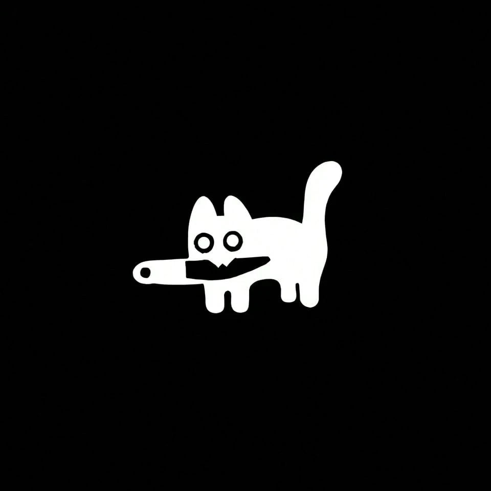 1Pc Horror Cat Silhouette Vinyl Sticker, Waterproof Decal For Car Rearview Mirror, Makeup Mirror, Phone & Computer 1.97X1.38inch