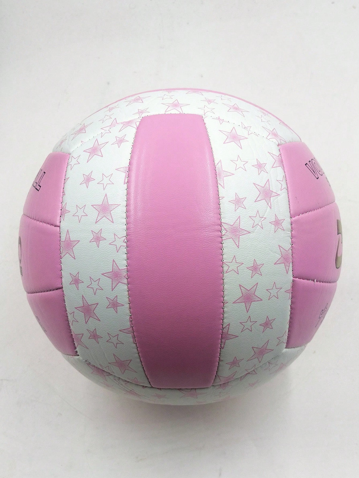 1pc Inflatable Volleyball, PVC Soft Star Design, Pink, Size 5, For Match Training And Beach Use, Star Pattern Color Assorted