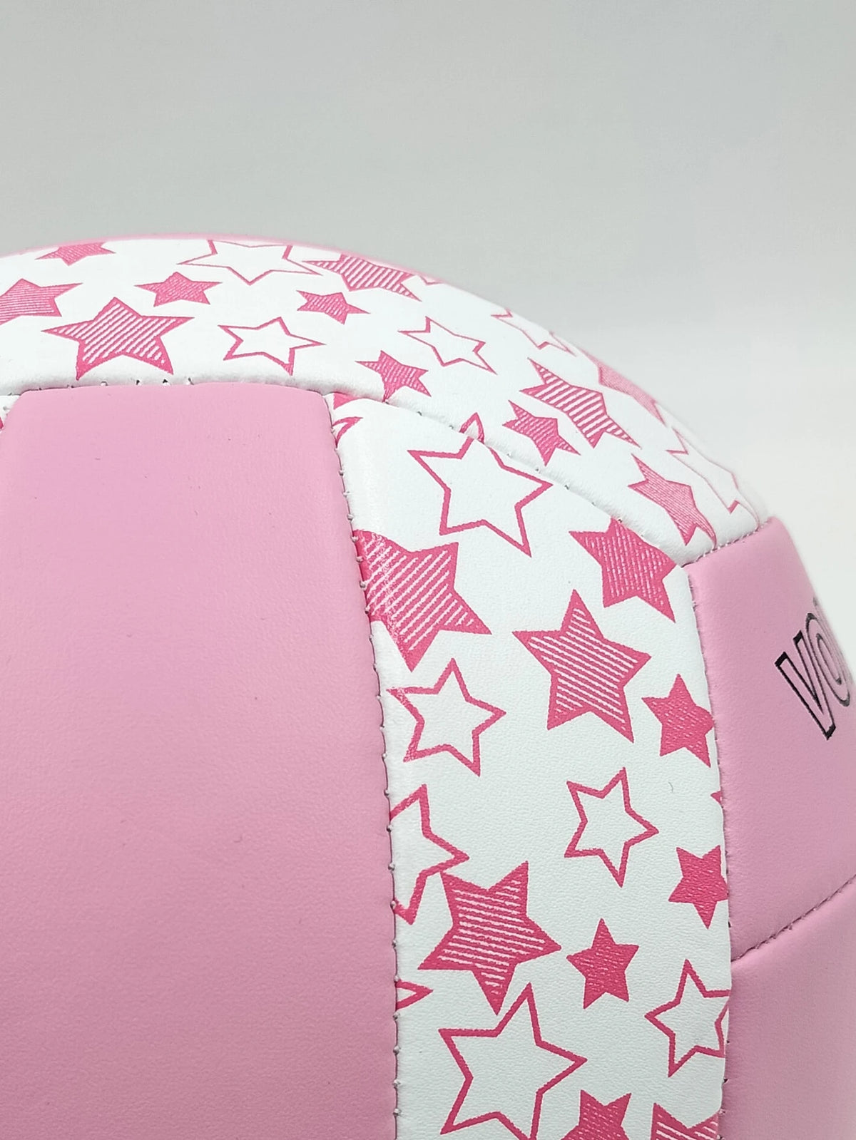 1pc Inflatable Volleyball, PVC Soft Star Design, Pink, Size 5, For Match Training And Beach Use, Star Pattern Color Assorted