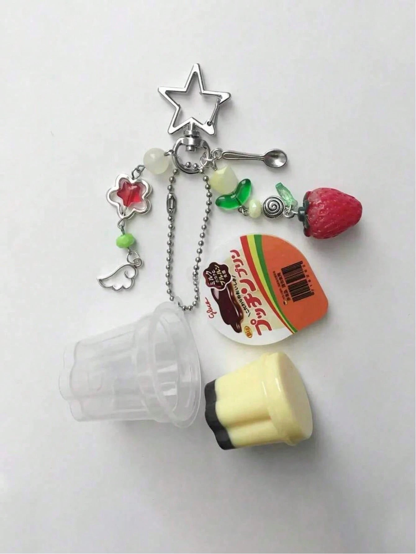 1pc Japan Prinki Keychain, Pink & Yellow Macaron Charm, Y2K Heisei Era Retro Beaded Accessory Kawaii Vacation Essentials Bag Accessories Bag Charm Accessories Charms For Bag Teacher Gifts Accessories