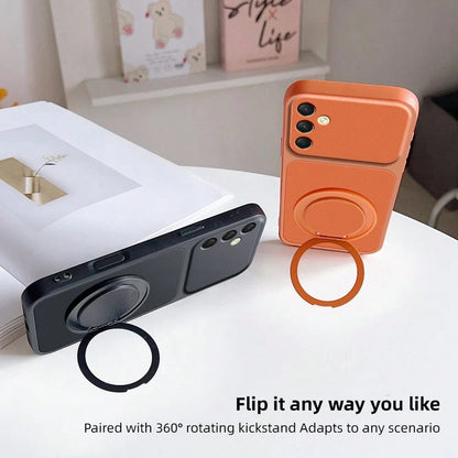1pc Leather Texture Kickstand Phone Case Compatible With Galaxy S25, S24, S24Plus/S24+, S24Ultra, S24FE, S20, S21, S22, S23 And 11/11 Pro/11 Pro Max/12/12 Pro/12 Pro Max/13/13 Pro/13 Pro Max/14/14 Pro
