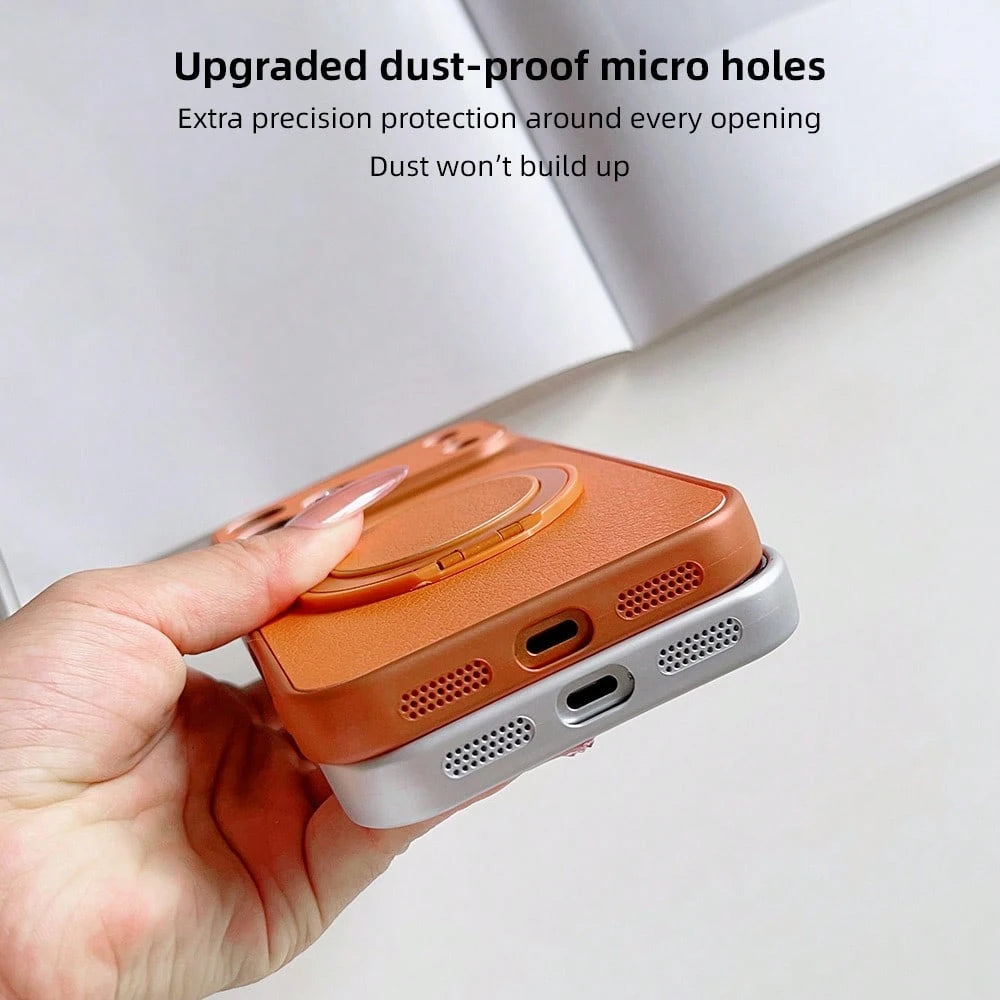1pc Leather Texture Kickstand Phone Case Compatible With Galaxy S25, S24, S24Plus/S24+, S24Ultra, S24FE, S20, S21, S22, S23 And 11/11 Pro/11 Pro Max/12/12 Pro/12 Pro Max/13/13 Pro/13 Pro Max/14/14 Pro