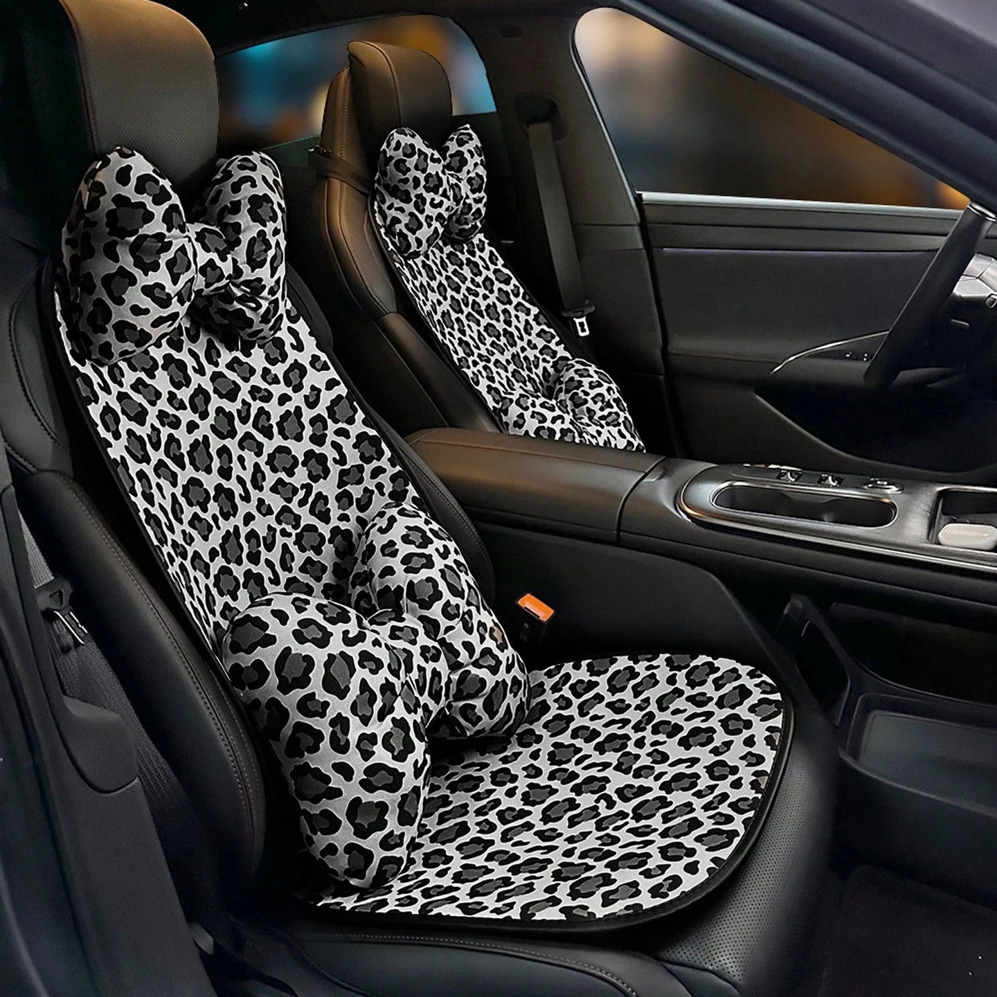 1pc Leopard Print Car Seat Cushion, Leopard Print Car Seat Cover, Non-Slip And Breathable, Premium Comfortable Car Seat Cushion, Suitable For Summer, Winter And All Year Round, Universal Fit. Perfect